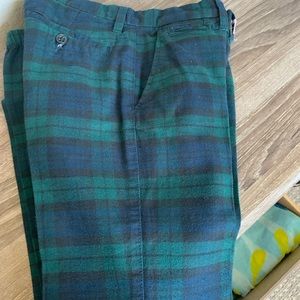 Plaid Wool Jegging Slacks